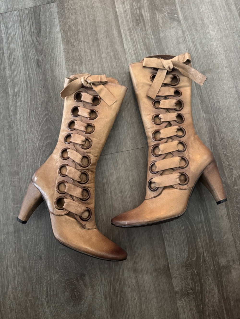 Chocolat Blu Carson Lace Up Brown Leather Boots